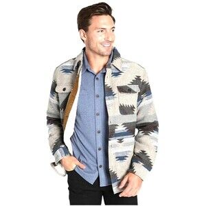 Jachs New York  XXL Jacket Shacket Wool Blend Sherpa Lined Aztec Southwestern Rk